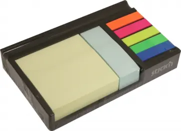 Подставка с блоком для записей и закладками, самоклеящимися обложка книги