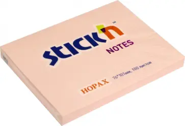 Блок для записей, самоклеящийся, 100 листов, пастельный розовый обложка книги