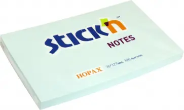 Блок для записей, самоклеящийся, 100 листов, пастельный голубой обложка книги