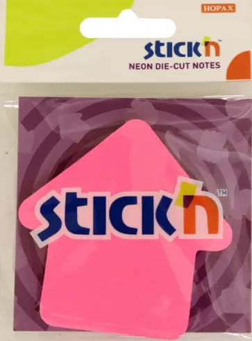 Блок для записей самоклеящийся Стрелка, 50 листов, малиновый обложка книги