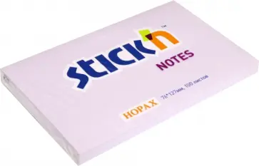 Блок для записей, самоклеящийся, 100 листов, пастельный сиреневый обложка книги