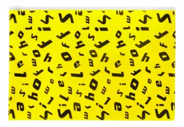 Папка на молнии ZIP Alphabet, A4, желтая Папка на молнии ZIP Alphabet, A4, желтая обложка книги