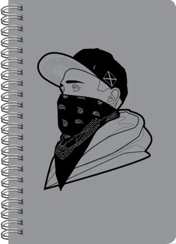 Тетрадь на гребне LIFE STYLE 1, 80 листов, клетка обложка книги