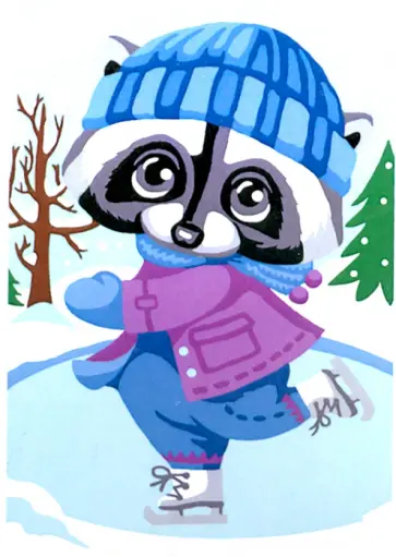 Рисование по номерам на картоке Зимние покатушки обложка книги