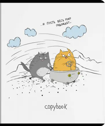 Тетрадь Забавные коты, А5+, 48 листов, клетка, в ассортименте Тетрадь Забавные коты, А5+, 48 листов, клетка, в ассортименте обложка книги