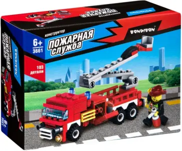 Конструктор Пожарная Служба, Пожарная машина, 103 детали Конструктор Пожарная Служба, Пожарная машина, 103 детали обложка книги