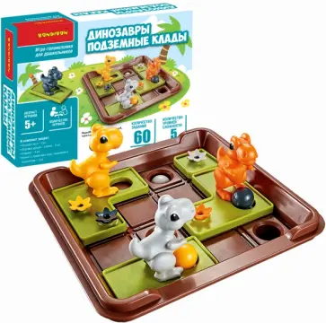 Игра логическая. Динозавры. Подземные клады обложка книги