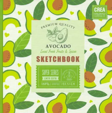 Скетчбук Avocado, 36 листов Скетчбук Avocado, 36 листов обложка книги