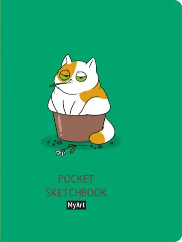 Pocket скетчбук. Кот, А6, 48 листов обложка книги