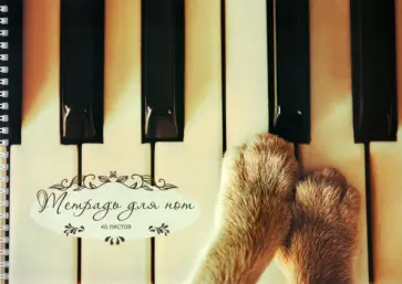 Тетрадь для нот на гребне Музыкант, 40 листов, А4 обложка книги