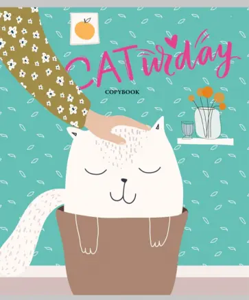 Тетрадь Будни котиков, А5, 96 листов, клетка, в ассортименте обложка книги