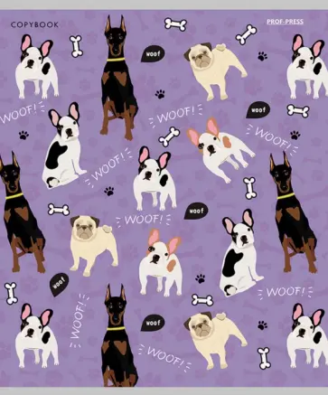 Тетрадь Кошечки и собачки-1, А5, 96 листов, клетка, в ассортименте обложка книги