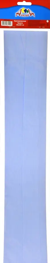 Бумага цветная крепированная Светло-голубой обложка книги