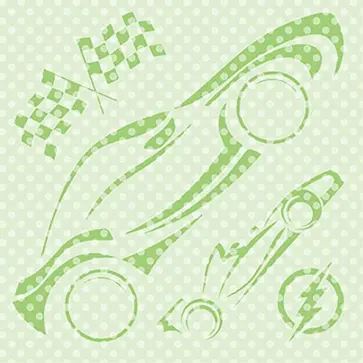 Трафарет для рисунка Спортивные автомобили обложка книги