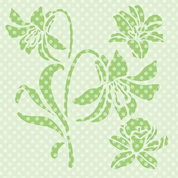 Трафарет для рисунка Цветы обложка книги