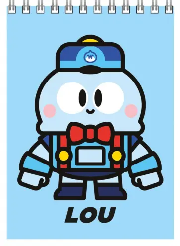 Блокнот на спирали  Brawl Stars, Lou, А6, 40 листов обложка книги