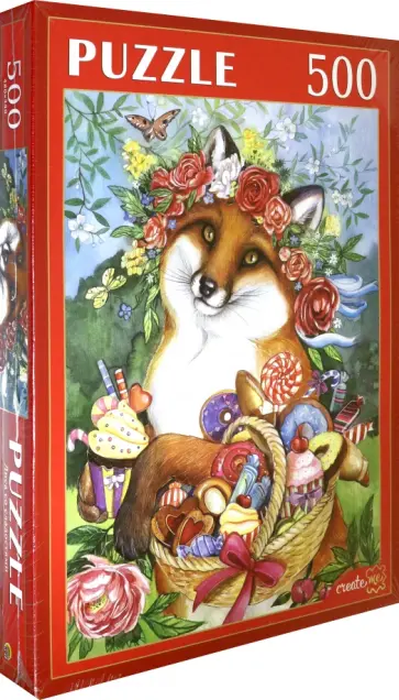 Puzzle-500. Лиса со сладостями обложка книги
