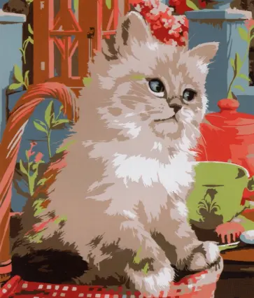 Раскраска по номерам Котёнок обложка книги