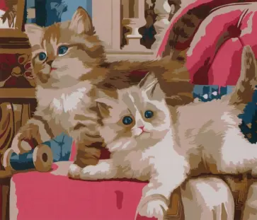 Раскраска по номерам Котята обложка книги