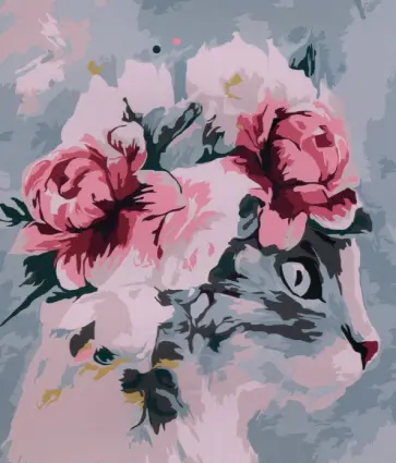 Раскраска по номерам Кошечка обложка книги