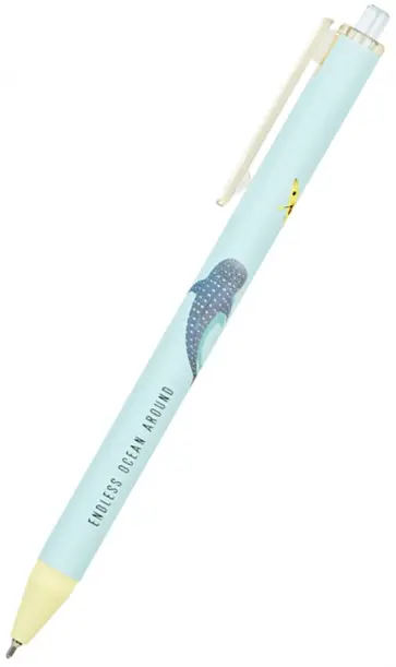 Ручка шариковая автоматическая Find your whale, синяя обложка книги