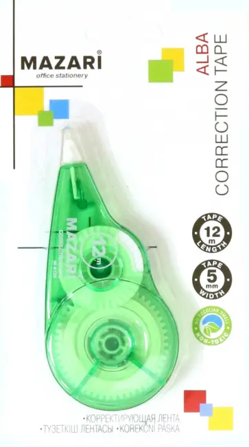 Корректирующая лента-роллер Alba, в ассортименте обложка книги