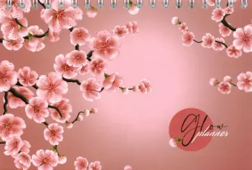 Планер недатированный Сакура, А6+, 64 листа обложка книги