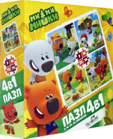 Набор пазлов 4 в 1 МиМиМишки. Свободное время обложка книги