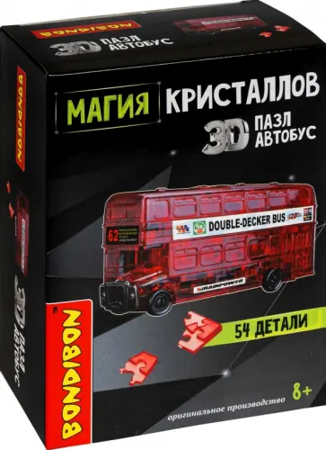Пазл 3D. Магия кристаллов Автобус, 54 детали обложка книги