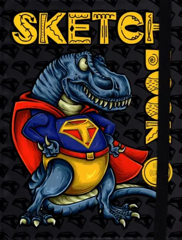 Скетчбук Dino, 40 листов, А5 обложка книги