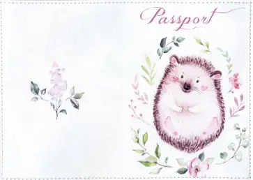 Обложка на паспорт, Ёжик обложка книги