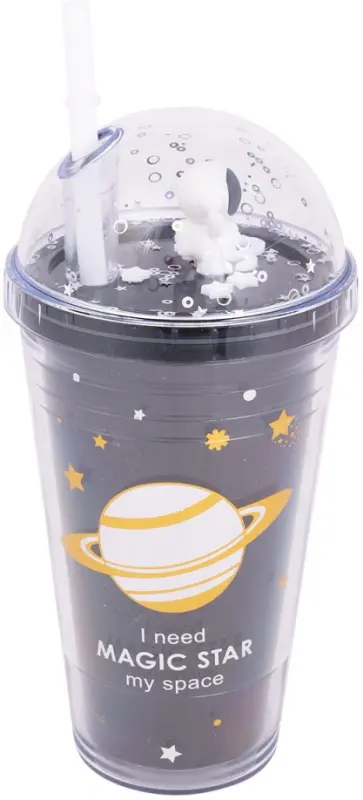 Стакан с трубочкой Космический, в ассортименте обложка книги