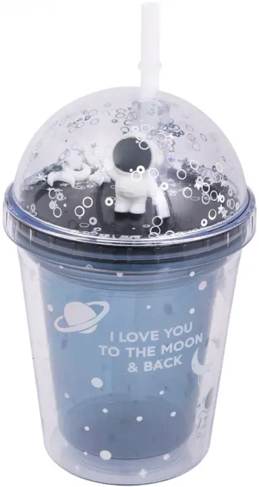Стакан с трубочкой Космонавт, в ассортименте обложка книги