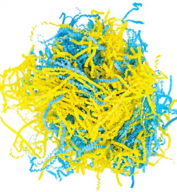 Бумажный наполнитель Микс Интенсив, желтый, голубой, 100 гр. обложка книги