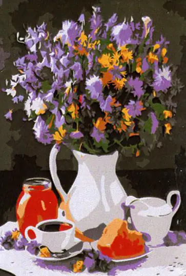 Холст с красками Полевые цветы обложка книги