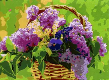 Холст с красками Нежная сирень обложка книги