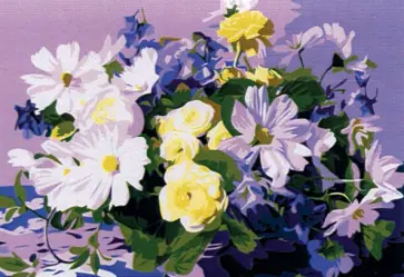 Холст с красками Очаровательный букет обложка книги