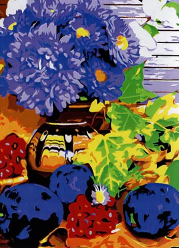 Холст с красками Яркий натюрморт обложка книги