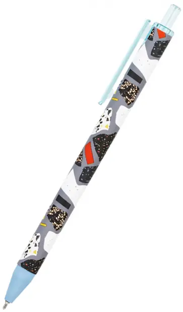 Ручка шариковая автоматическая Chic terrazzo, 0,7 мм., синяя обложка книги