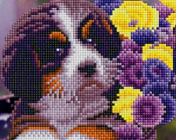 Алмазная мозаика Зенненхунд в цветах обложка книги