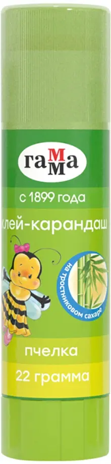 Клей-карандаш Пчелка, 22 гр., прозрачный обложка книги