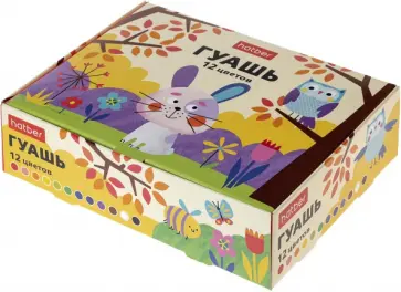 Гуашь Зайчик, 12 цветов обложка книги