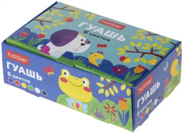 Гуашь Щенок, 6 цветов, 25 г Гуашь Щенок, 6 цветов, 25 г обложка книги