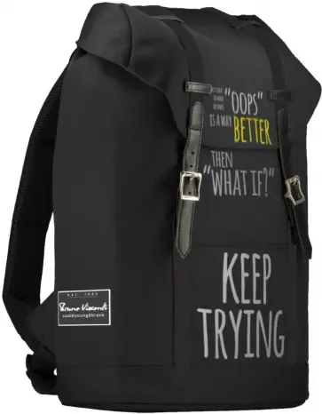 Рюкзак городской KEEP TRYING, черный обложка книги