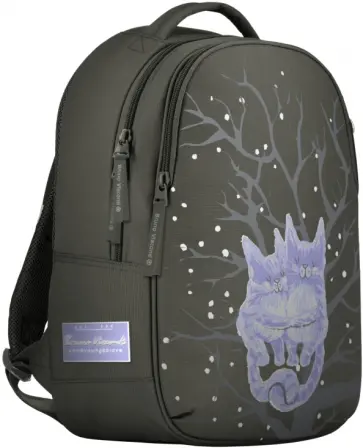 Рюкзак суперлегкий, с эргономичной спинкой, темно-серый, КОТИКИ обложка книги