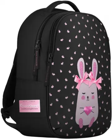 Рюкзак Кролик, эргономичный суперлегкий, черный обложка книги