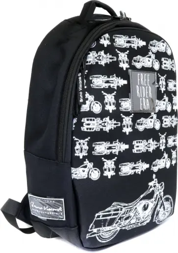 Рюкзак Мотоцикл, эргономичный суперлегкий, черный обложка книги