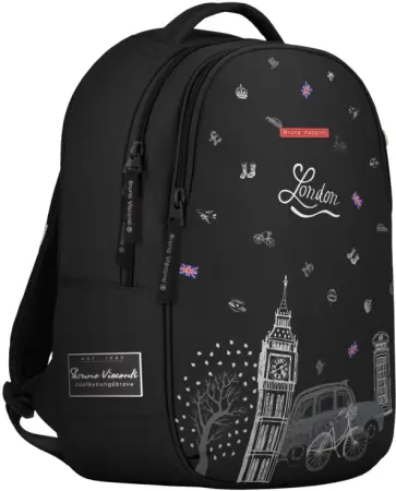 Рюкзак эргономичный суперлёгкий ЛОНДОН, черный обложка книги