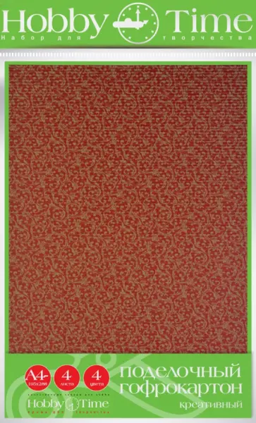 Гофрокартон поделочный Креативный, А4, 4 листа, 4 цвета Гофрокартон поделочный Креативный, А4, 4 листа, 4 цвета обложка книги