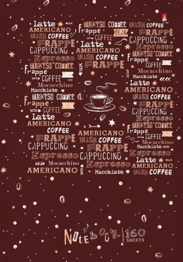 Блокнот-престиж Coffe Time, А5, 160 листов, клетка обложка книги